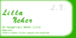 lilla neher business card